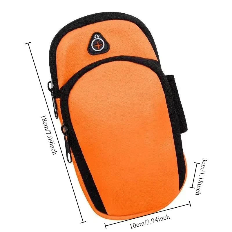 Outdoor Cycling Sports Arm Bag Portable Storage Bag Arm Bag Design Peaceful Pleasures Health and Wellness orange 10x18x3cm