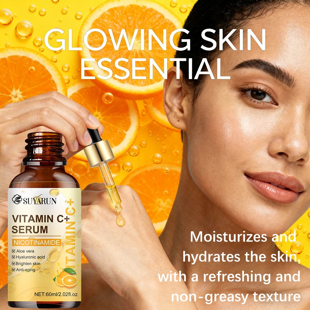 SUYARUN Vitamin C Serum - Brightening & Anti-Aging Face Care, Reduces Dark Spots & Wrinkles, For All Skin Types, Free Shipping. Peaceful Pleasures Health and Wellness