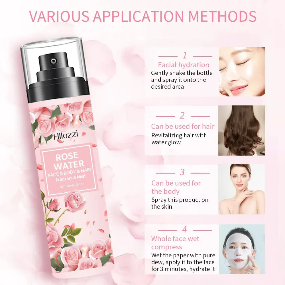 100ml Rose Water Face Mist – Hydrating Toner Spray All Skin