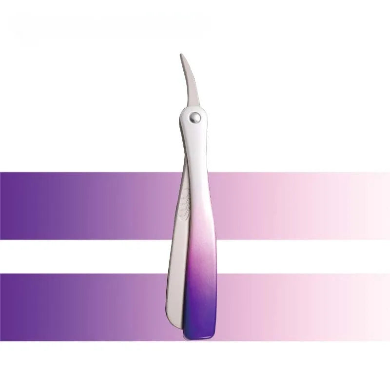 Manual Men Straight Edge Razor for Feather Safety Blade Zinc Alloy Hair Removal Shaver Folding Shaving Knife Gradient ABS Handle Peaceful Pleasures Health and Wellness