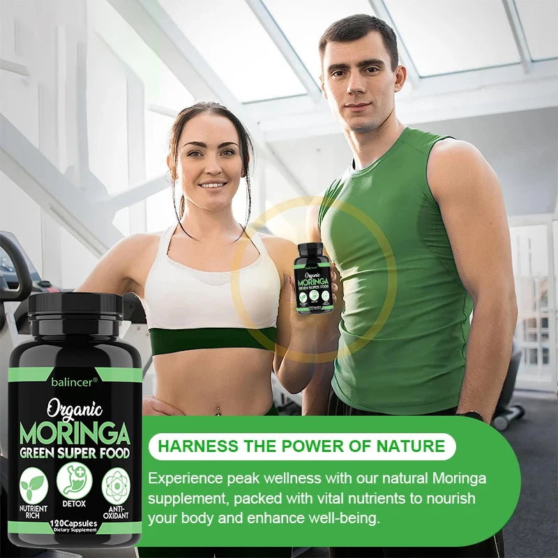 Nutritional Moringa Capsules - Moringa Supplement Capsules, Supports Energy, Skin Health, Gut Health, Antioxidants Peaceful Pleasures Health and Wellness