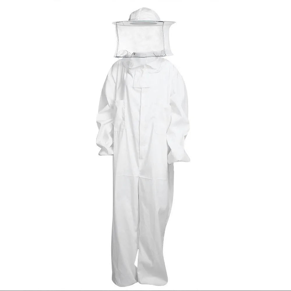 Professional Beekeepers Bee Suit Breathable Anti-Bee Beekeeping Suit Jumpsuit Zipper Elastic Cuff Bee Repellent Clothing Peaceful Pleasures Health and Wellness White XL