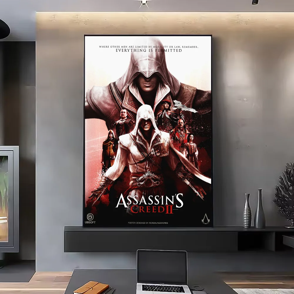 Assassin's Creed HD Poster Waterproof PVC Wall Art Decor Wall Art Poster Peaceful Pleasures Health and Wellness z8 40X50cmNoframe