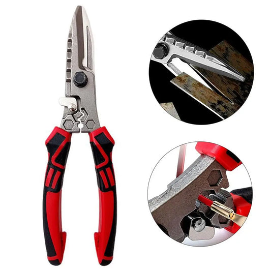 Electrician Scissors – Wire Cutting, Stripping & Crimping Tool Electrician Hand Tool Peaceful Pleasures Health and Wellness