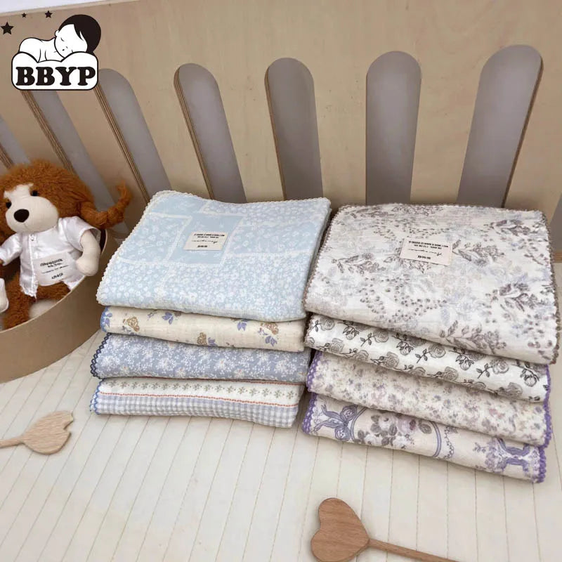 Baby Muslin Swaddle Blanket | 2-Layer Cotton & Bamboo Gauze Baby Swaddle Blanket Peaceful Pleasures Health and Wellness