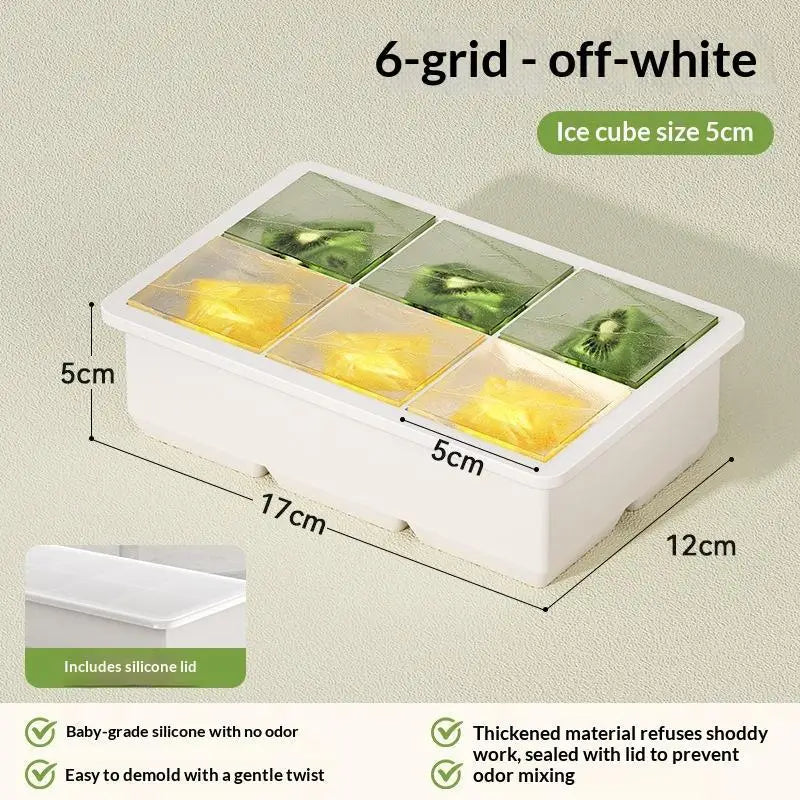 Silicone Ice Cube Tray with Leak-Proof Lid | Easy Release