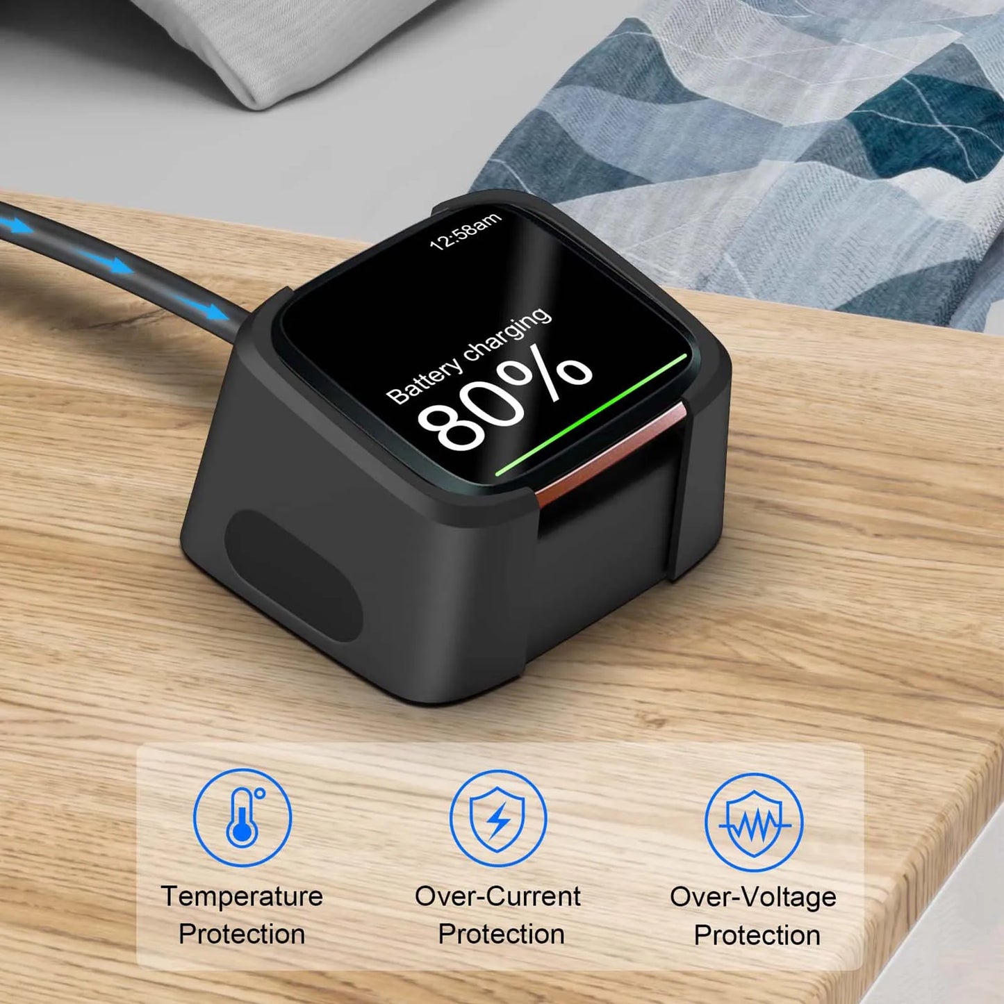 USB Charger for Fitbit Versa 2 Charger Dock Replacement Smartwatch Charging Cable Stand(not for Versa/Versa Lite/Versa Se) Peaceful Pleasures Health and Wellness