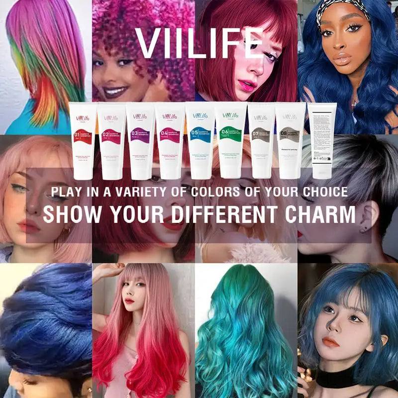 Unisex Hair Color Wax & Dye Shampoo – No Damage, Quick Coloring, Long-Lasting 100ml Peaceful Pleasures Health and Wellness