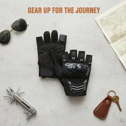 Half Finger Motorcycle Gloves – Unisex Open Finger Sports Riding Gloves Peaceful Pleasures Health and Wellness
