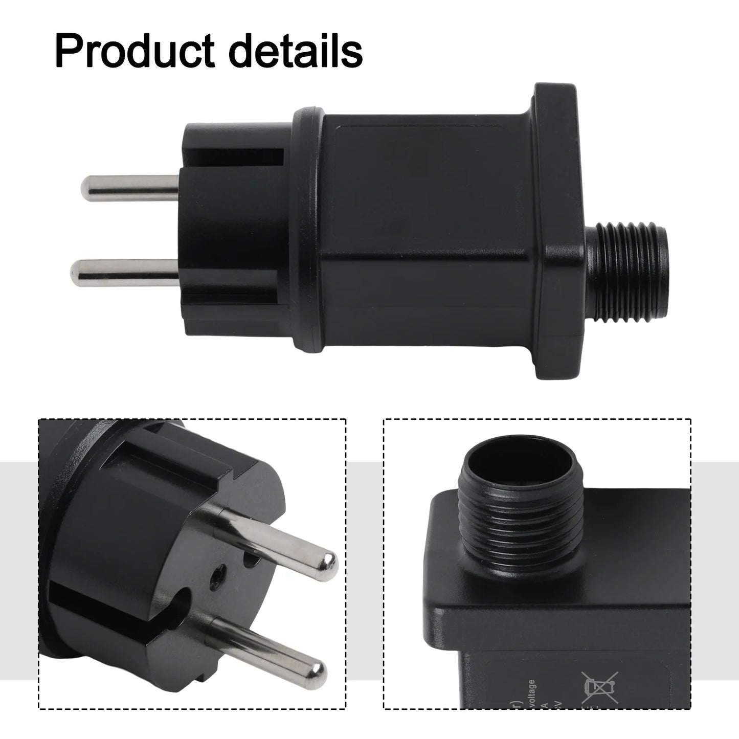 12V LED Fairy Light Power Adapter IP44 Waterproof Transformer 0 5A 1A