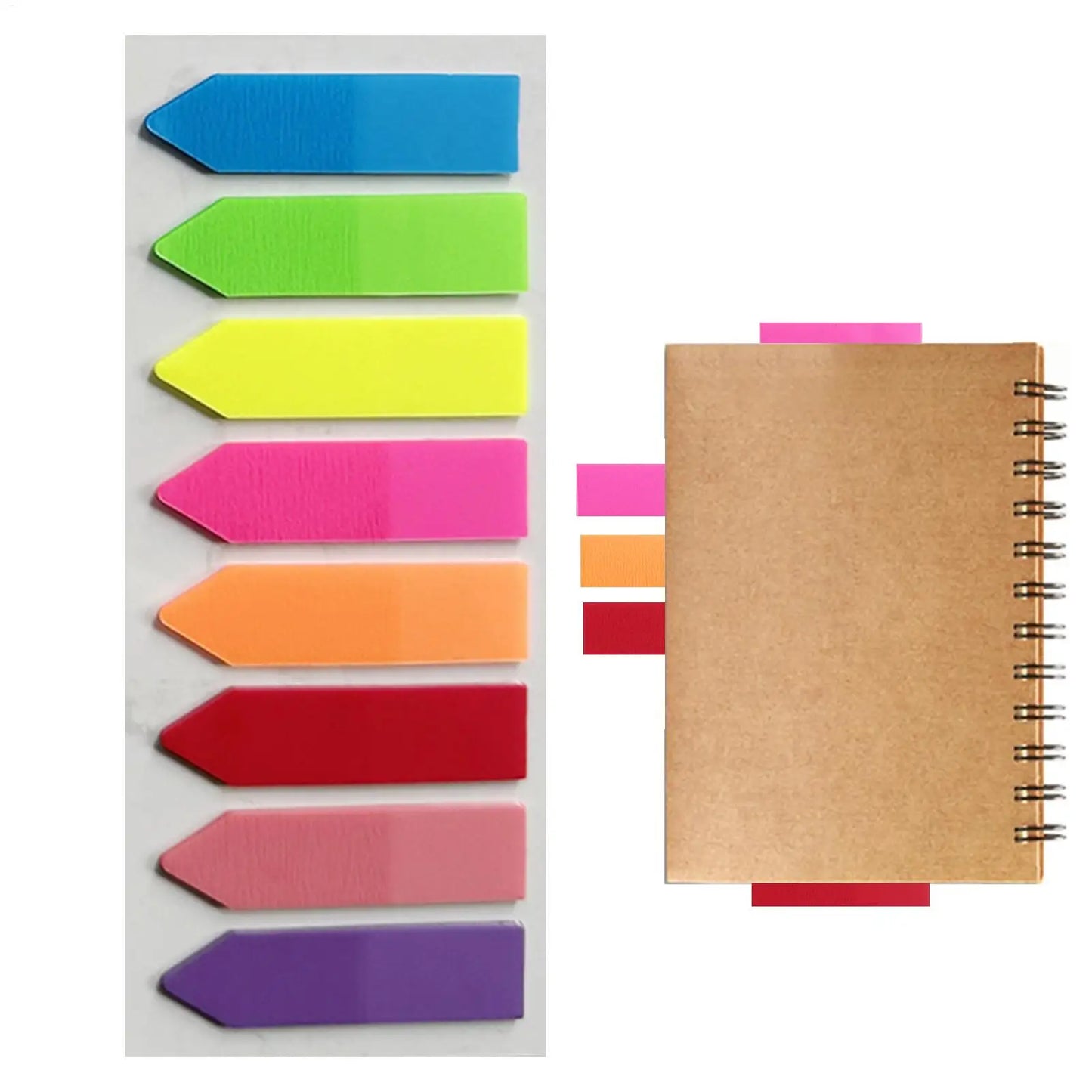 Multicolor Sticky Page Marker Tabs – Writable Index Flags