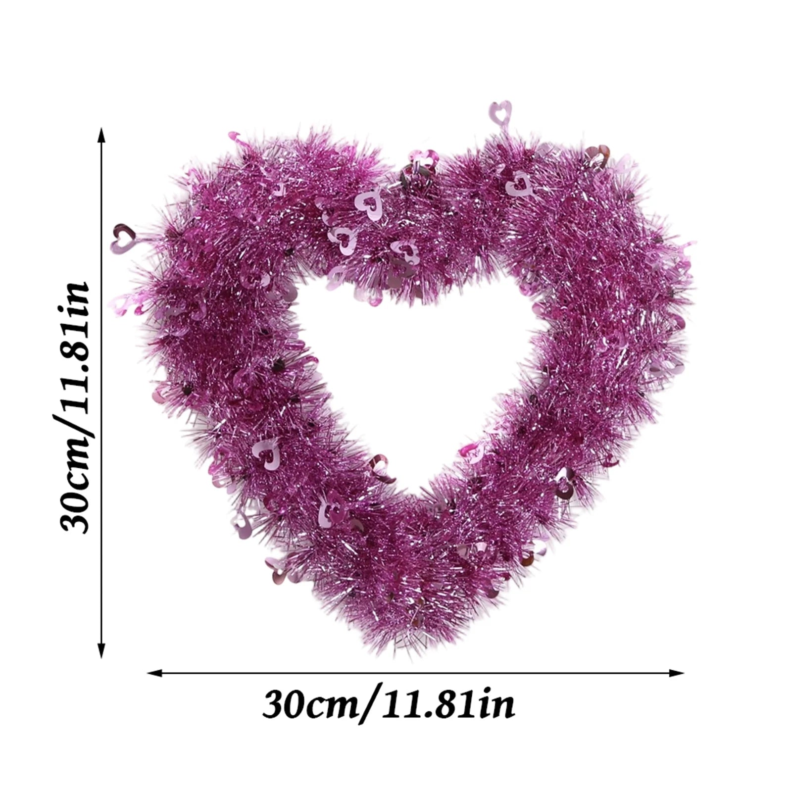 Valentines Red Heart Shaped Wreath Decorative Hanging Love Garland for Wedding Engagement Window Decoration Peaceful Pleasures Health and Wellness