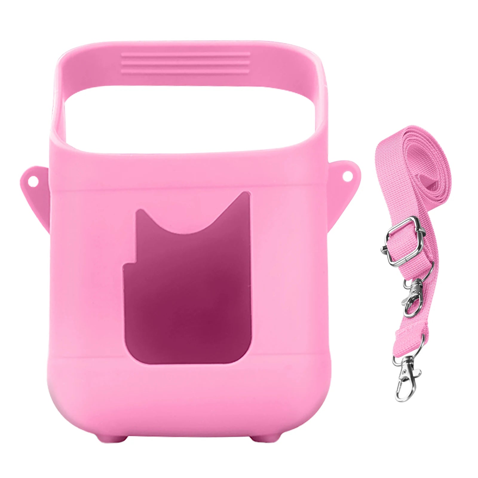 Soft Protective Silicone Sleeve with Carry Handle Shockproof Anti-Slip Protective Cover Compatible for Toniebox 1&2 Audio Player Peaceful Pleasures Health and Wellness Pink