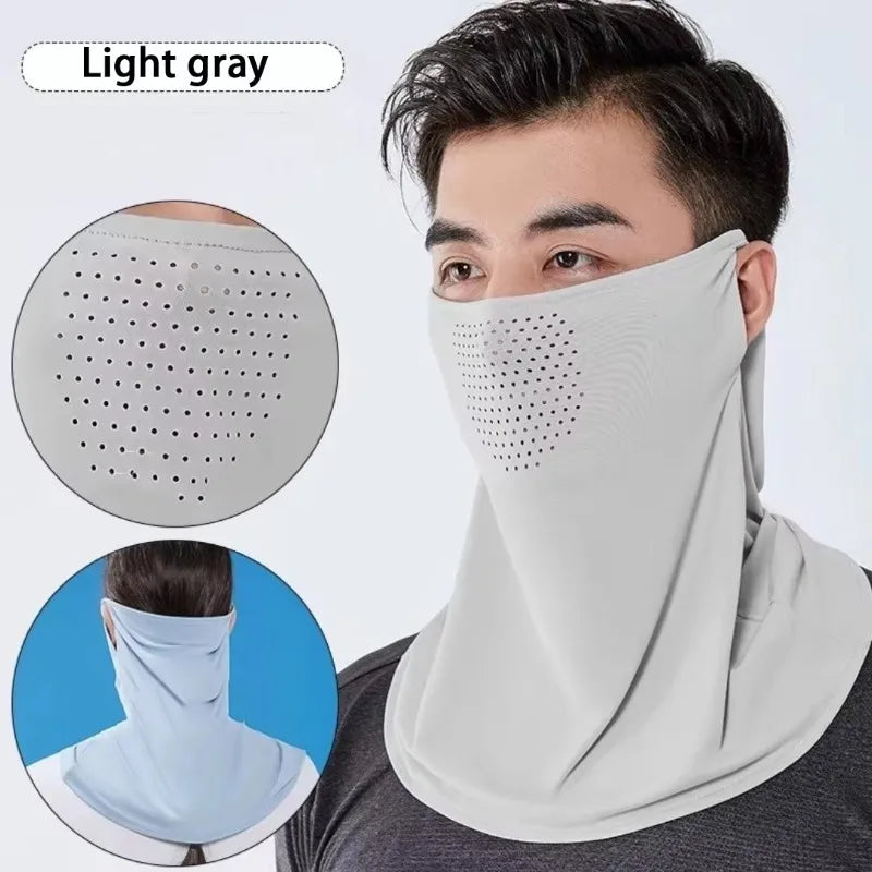 Ice Silk Sun Mask UPF50+ Full Face UV Protection | Cycling