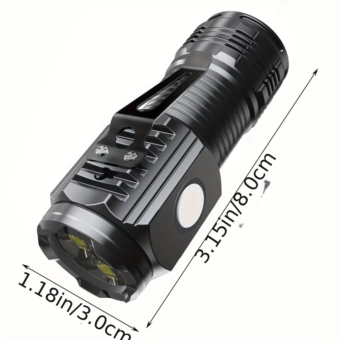 Mini Rechargeable LED Flashlight – 1000 Lumen, 5 Modes, Pen Clip