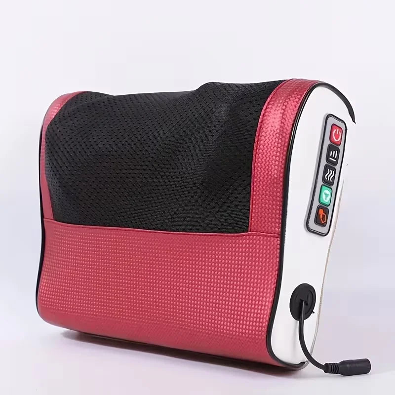 Luxury Gift Box Neck Massage Pillow with Heat, 3D Deep Tissue Kneading Massage Pillow for Neck And Shoulder, Gift for Mom, Dad, Peaceful Pleasures Health and Wellness Red EU Plug 220 V