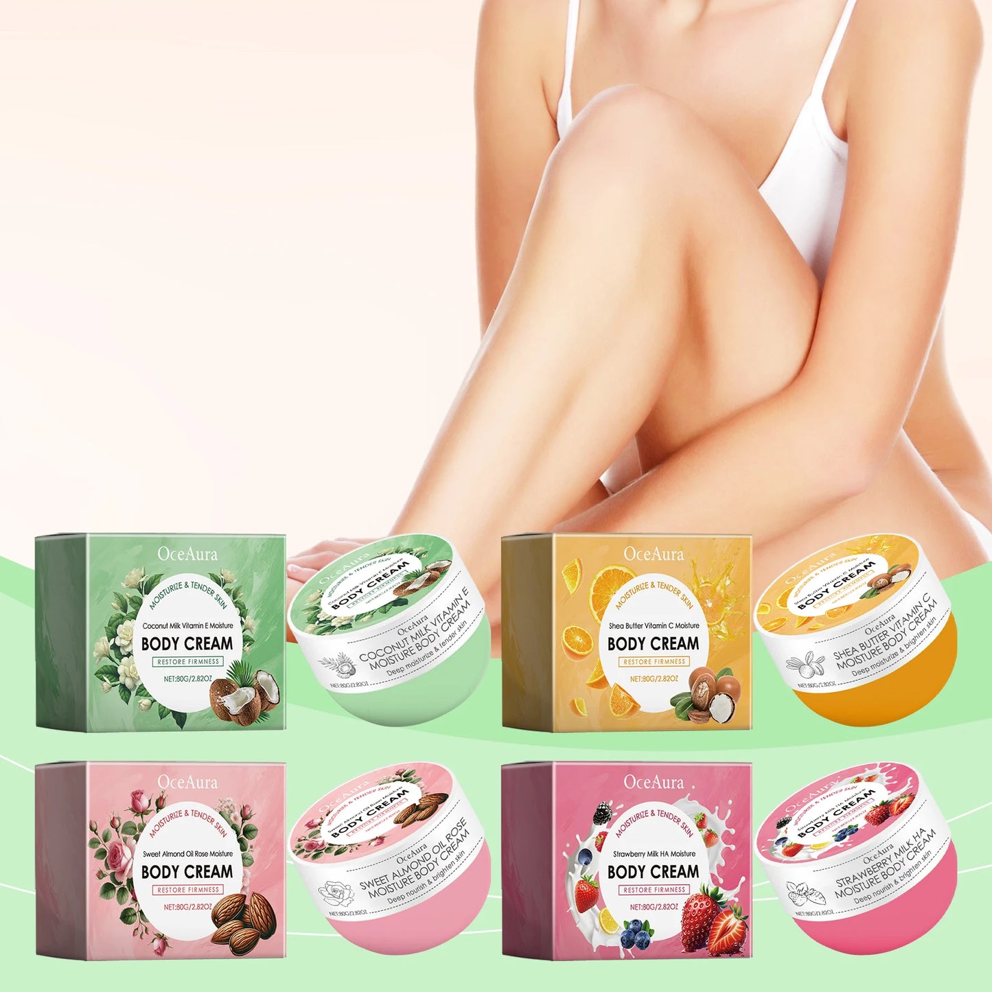 OCEAURA Vitamin C Body Cream – Deep Moisturizing, Anti-Chapping