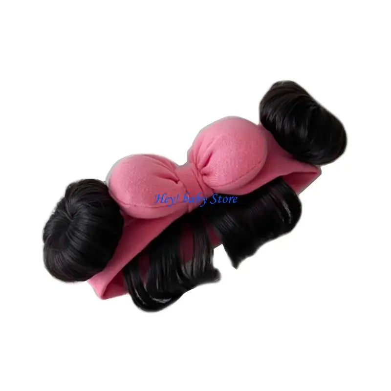 Baby Girl Bowknot Bun Headband | Cute Hair Accessory 0–2 Yrs