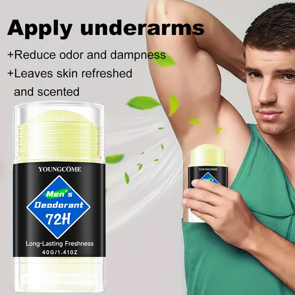 Men's Deodorant Stick Anti Sweating Keep Drying Lasting Fragrance Remove Armpit Odor Underarm Refresh Sticks Fade Body Odor Peaceful Pleasures Health and Wellness