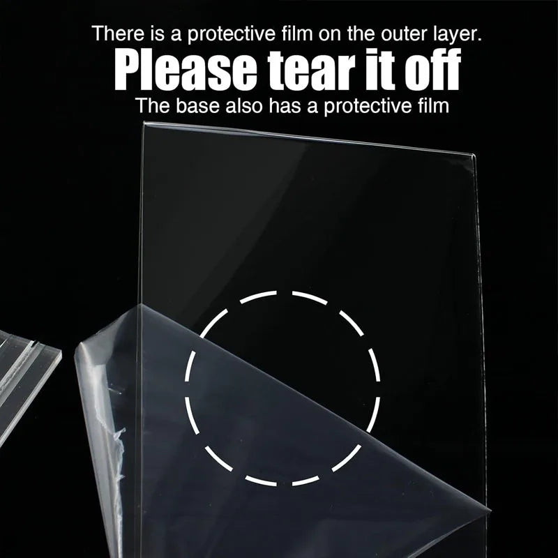 Wholesale T-Shaped Octagonal Acrylic Liquor Menu Stand Pull-Out Table Card Holder Clear Display Stand for Bar Restaurant Desktop Peaceful Pleasures Health and Wellness