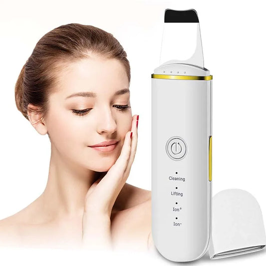 Top Selling Ultrasonic Skin Scrubber Face Deep Cleaning Spatula Peeling Dead Skin & Pores Blackhead Cleaner Peaceful Pleasures Health and Wellness