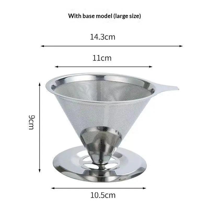 Reusable Stainless Steel Pour Over Coffee Filter | Paperless Dripper