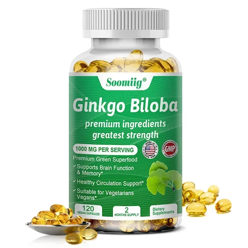 Ginkgo Biloba Capsules – Memory, Focus & Vision Supplement