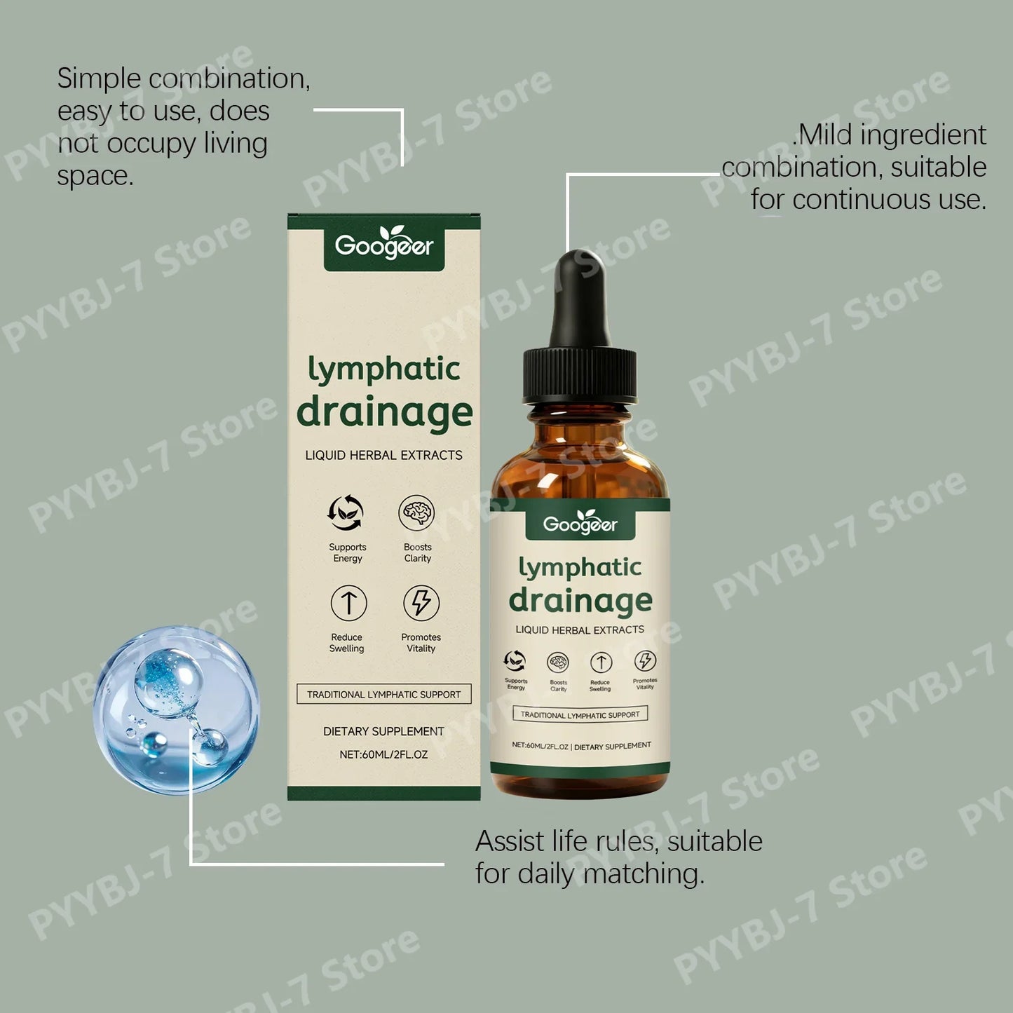 Lymphatic Support Herbal Drops – Red Clover & Botanical Blend
