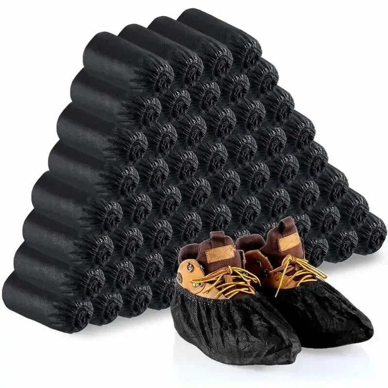 Disposable Shoe & Boot Covers 100-Pack | Non-Slip Foot Booties