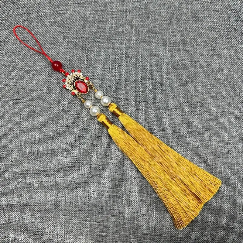 Antique Hanfu Tassel Pendant | Ethnic Cheongsam Décor 25cm