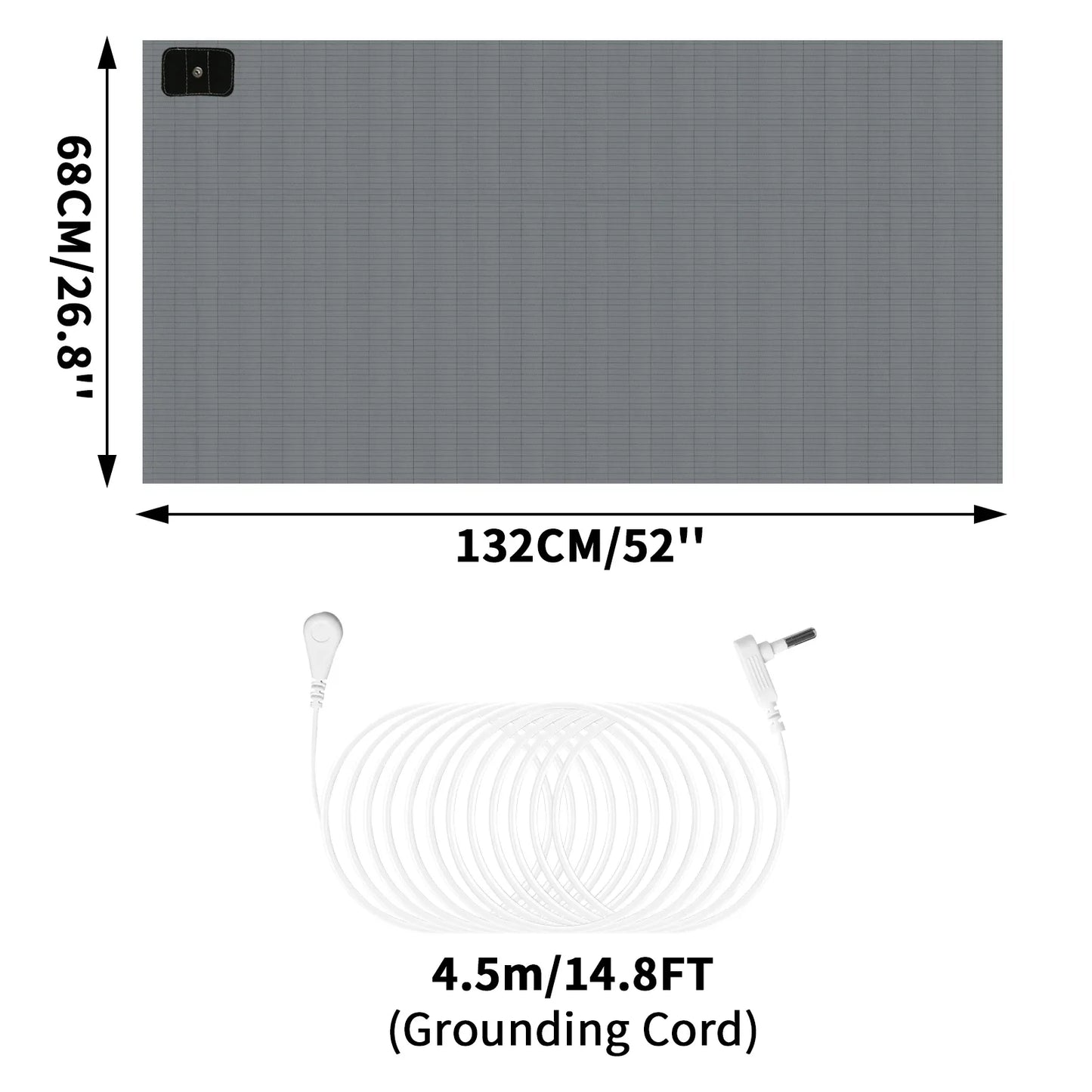 Grounding Mat 6 Sizes | Indoor Earthing Pad for Desk & Yoga