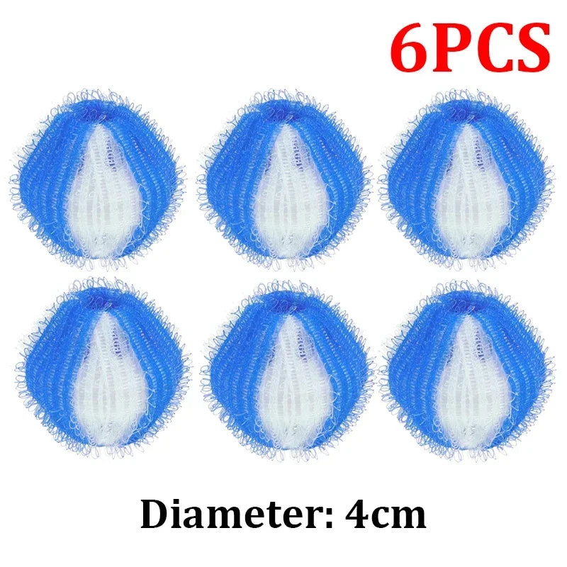 6/12pcs Downy Laundry Balls Pet Hair Remover Washing Capsules Removes Lint Personal Care Clothes Limpieza Reusable Ball Catch Peaceful Pleasures Health and Wellness Style B-6PCS