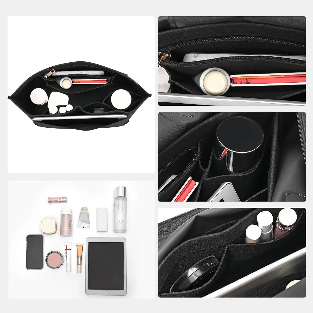 Felt Handbag Insert Organizer – Multi-Pocket Purse Liner