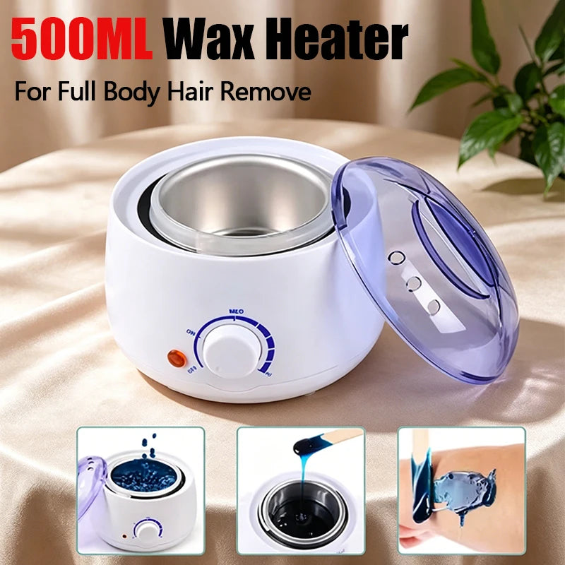 2026 Top Selling！500ML Hair Removal Wax Melting Machine Quick Heater Melting Pot for Wax Beans Waxing Treatment/Wax Beans Peaceful Pleasures Health and Wellness