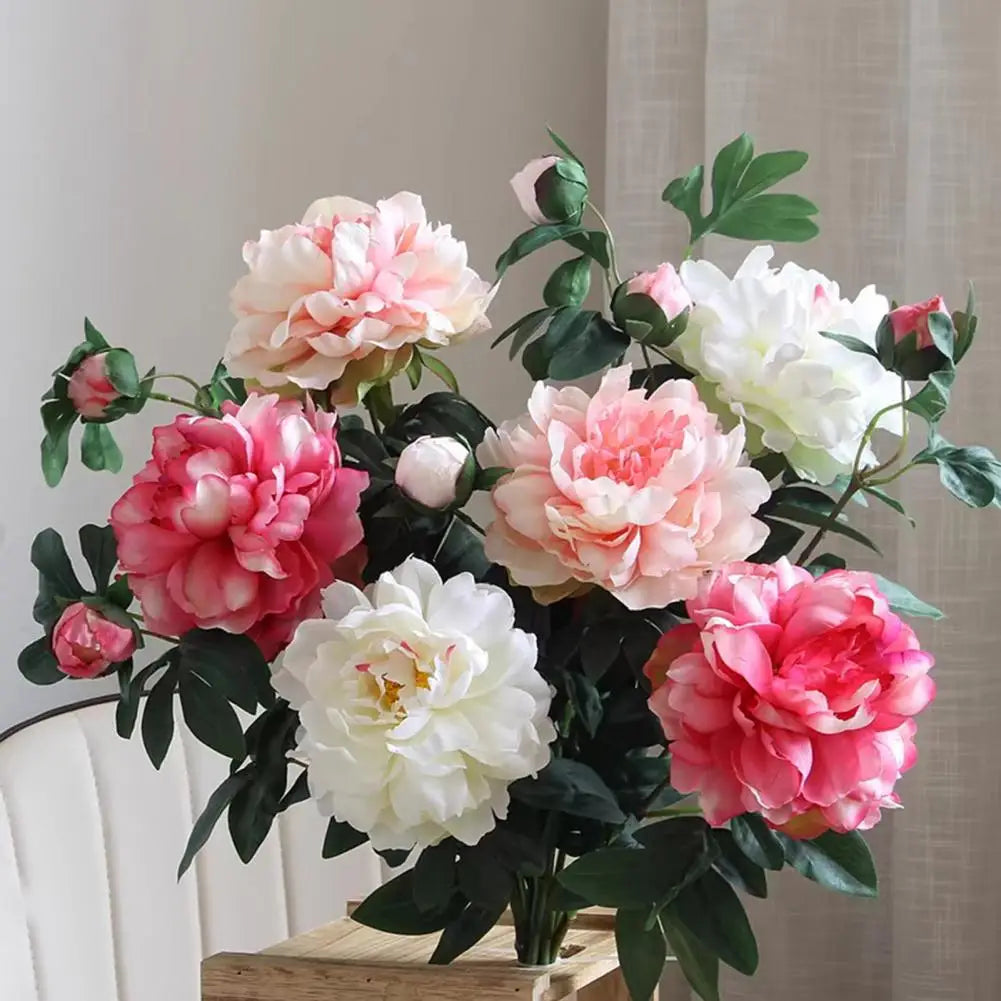 Silk Artificial Ranunculus 2-Head Faux Flower with Stem | 50cm