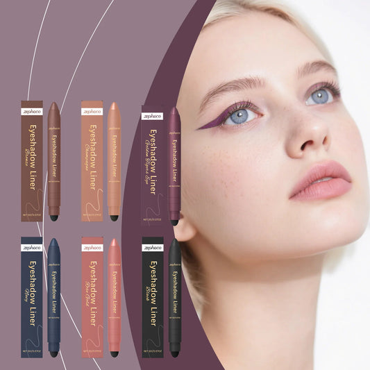 2-in-1 Waterproof Eyeshadow & Eyeliner Pen | 6 Colors Eyeshadow Liner Pen Peaceful Pleasures Health and Wellness