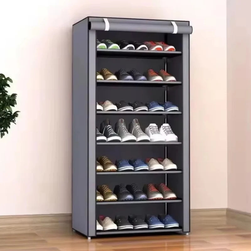 6/8/10 Layers Shoe Rack Organizer Dustproof Shoe Cabinet Multilayer Nonwoven Home Furniture Space-saving Cabinets Shoes Shelf Peaceful Pleasures Health and Wellness