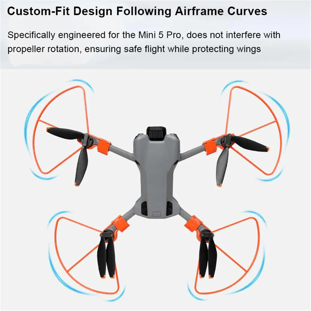 Protective Bumper Ring For DJI Mini5 Pro Drone Propeller Guard Anti-Collision Protectors Prop Bumper With Heightened Tripod Peaceful Pleasures Health and Wellness