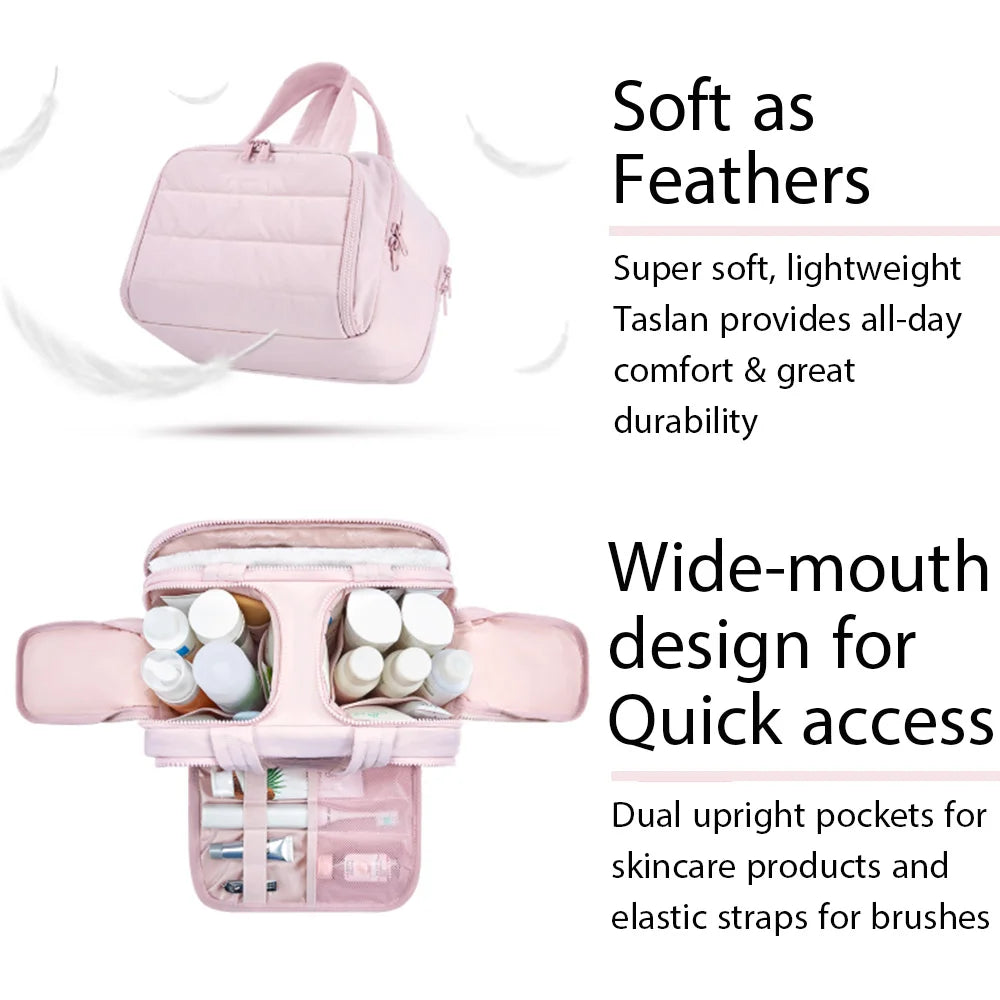 Large Waterproof Toiletry Bag | Travel Cosmetic Organizer Travel Toiletry Bag Peaceful Pleasures Health and Wellness