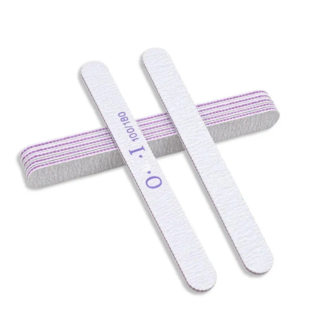 10-Pack Double-Sided Nail Files | 100/180 Grit Manicure Set