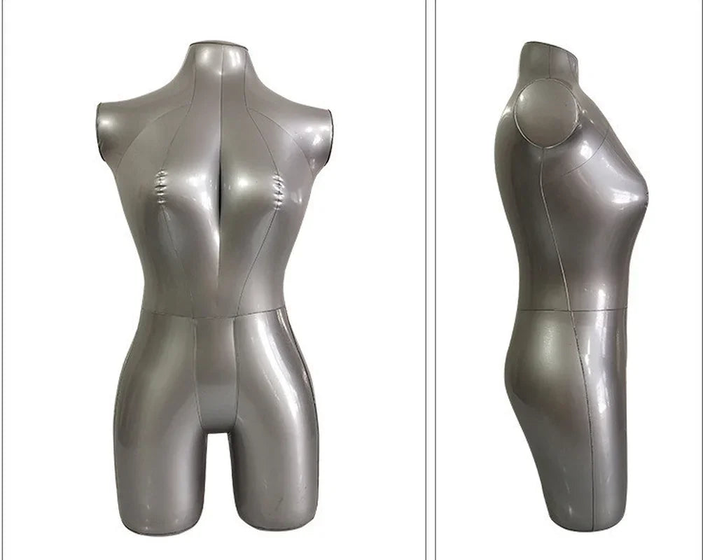 Inflatable Female Torso Model Half Body Mannequin Top Clothing Display Props Peaceful Pleasures Health and Wellness