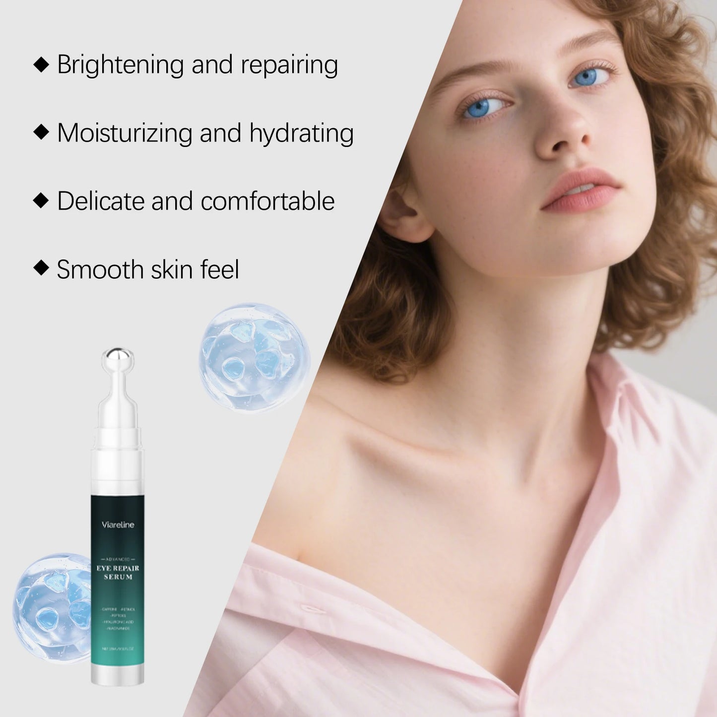 Viareline Retinol Eye Serum Roller – Dark Circles & Bags