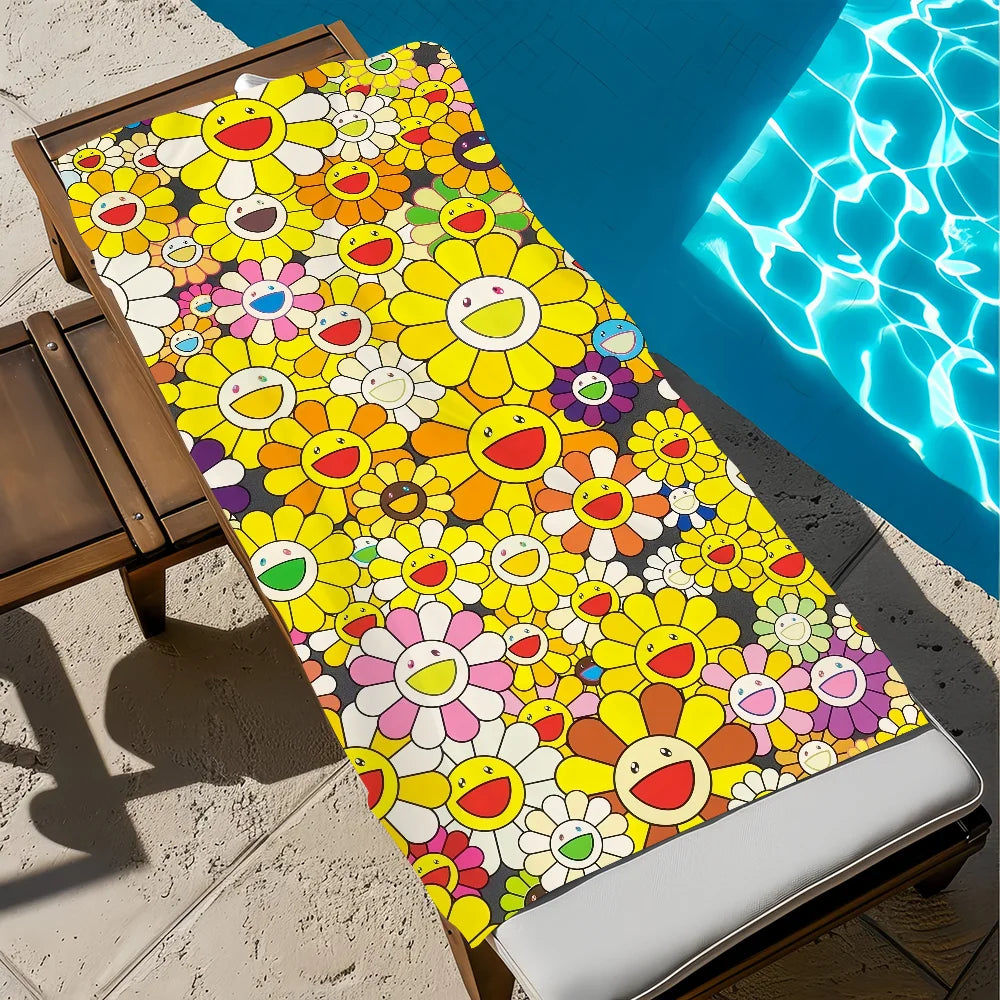 Murakami Art Quick-Dry Beach Towel | Soft Pool & Travel Towel Quick-Dry Beach Towel Peaceful Pleasures Health and Wellness z1 STJ70x140CM