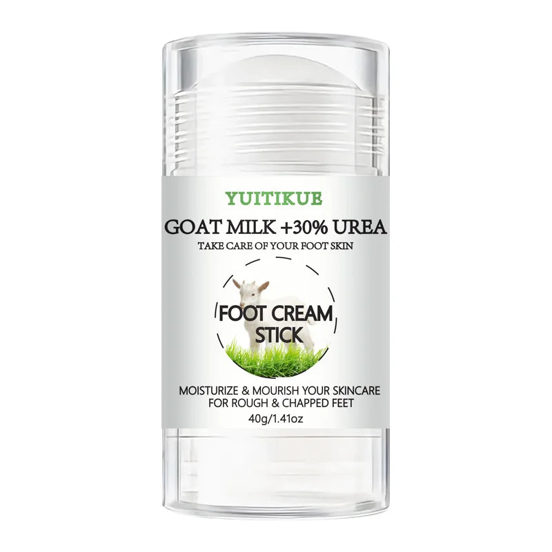 YUlTIKUE Goat Milk Foot Cream Stick 30% Urea Moisturize Rough chapped Feet Foot Care 40g Peaceful Pleasures Health and Wellness 1pc