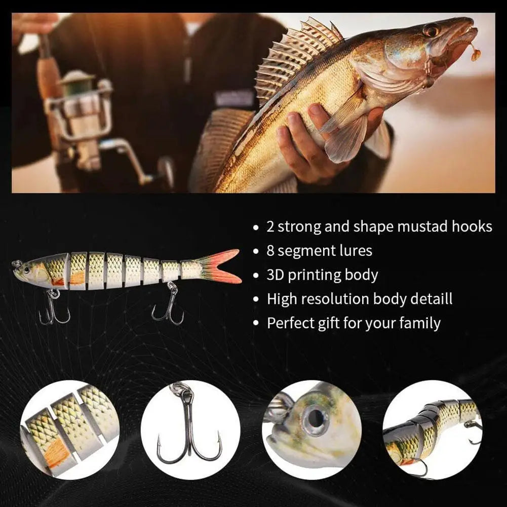 Multi Jointed Fishing Lure for Freshwater and Saltwater Peaceful Pleasures Health and Wellness