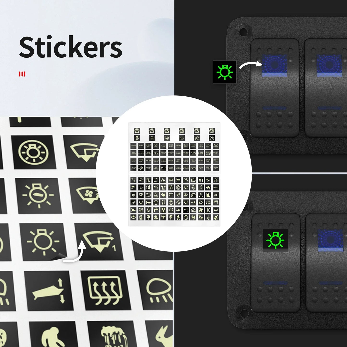 7 Gang Waterproof Rocker Switch Panel – USB Charger & Voltmeter Peaceful Pleasures Health and Wellness