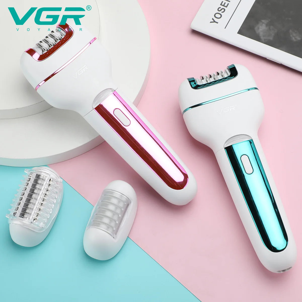 VGR 732 Original 3in1 Epilator Women Electric Shaver For Face Body Rechargeable Lady Trimmer Hair Removal Bikini Underarms Legs Peaceful Pleasures Health and Wellness