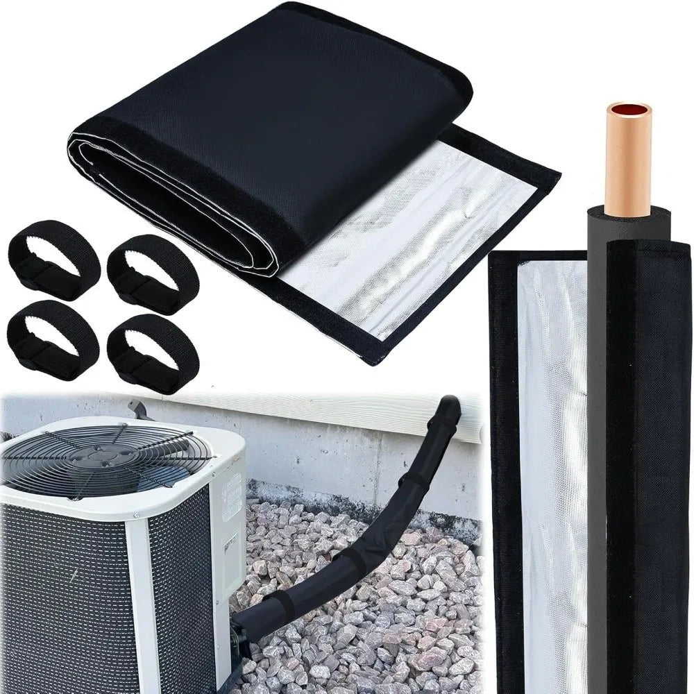 HVAC Copper Pipe Insulation Cover | Zippered Oxford Sleeve