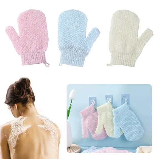 Single Piece Bath Towel Gloves Medium Sand Single Layer Double-Sided Massage Bath Towel Back Rub Bath Towel Exfoliate Dead Skin Peaceful Pleasures Health and Wellness
