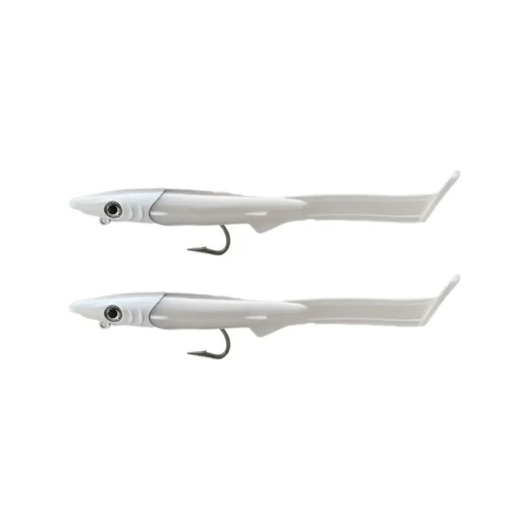 Soft Fishing Lures Kit Artificial Bait With VMC Hook 12cm 26g 2pcs/Pack Body Soft Lure for Freshwater Saltwater Fishing Peaceful Pleasures Health and Wellness 2PCS 01